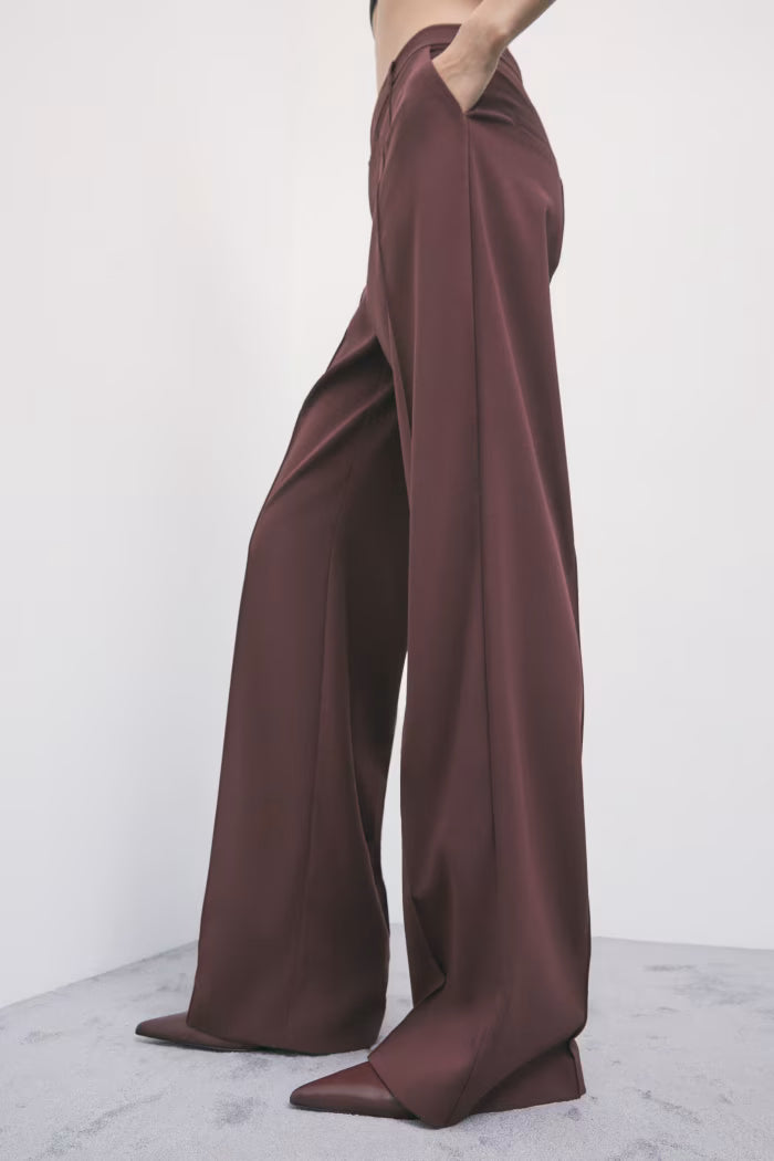 Patrizia Pepe Pantaloni sartoriali wide leg a vita bassa